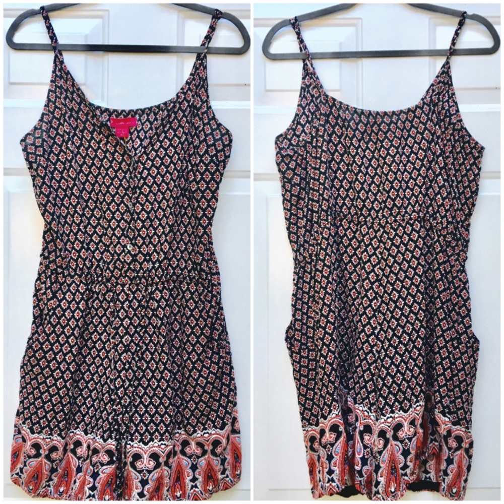 Ultra Pink Black Romper Size Xl